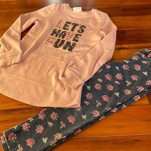 Girls 6/6X Jumping Beans matching set